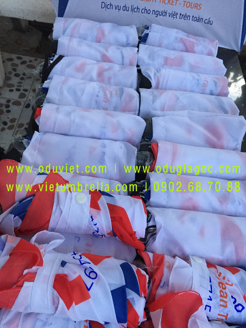 xưởng sản xuất ô dù cầm tay in logo quảng cáo